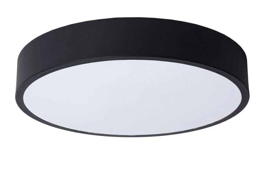 Lucide UNAR - Flush ceiling light - Ø 30 cm- LED 3 StepDim - 1x18W 2700K - Black - turned off